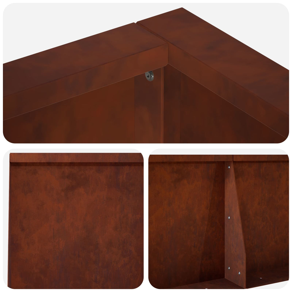 Retaining Wall 8 pcs 300 x 100 x 50 cm Weathering Steel Rusty