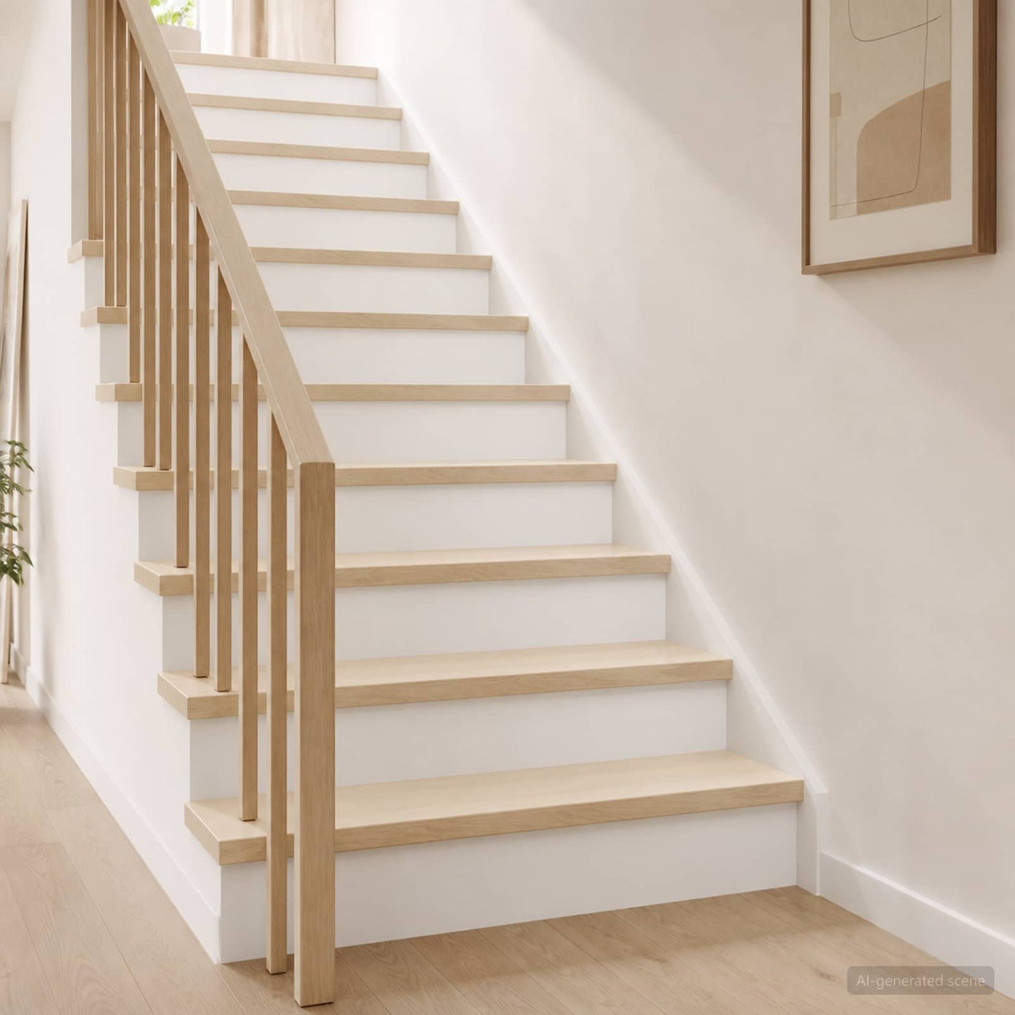 Stair Tread 2 pcs 80 x 30 x 2 cm White Solid Oak Wood