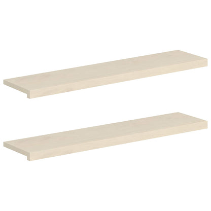 Stair Tread 2 pcs 120 x 25 x 2 cm White Solid Oak Wood
