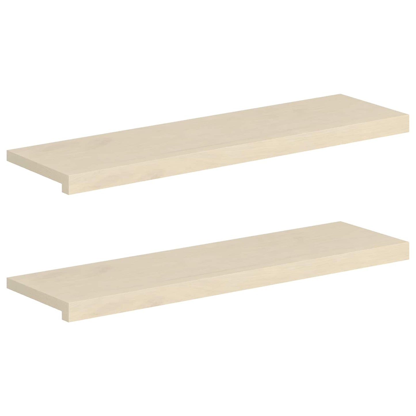 Stair Tread 2 pcs 100 x 30 x 2 cm White Solid Oak Wood