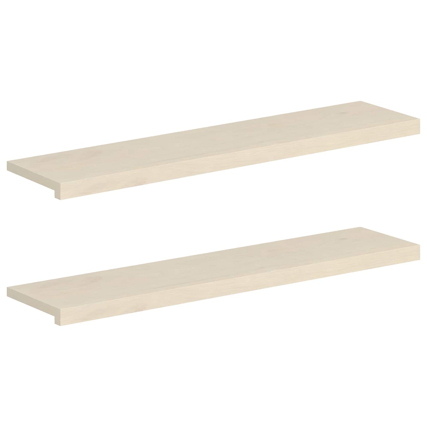 Stair Tread 2 pcs 120 x 30 x 2 cm White Solid Oak Wood