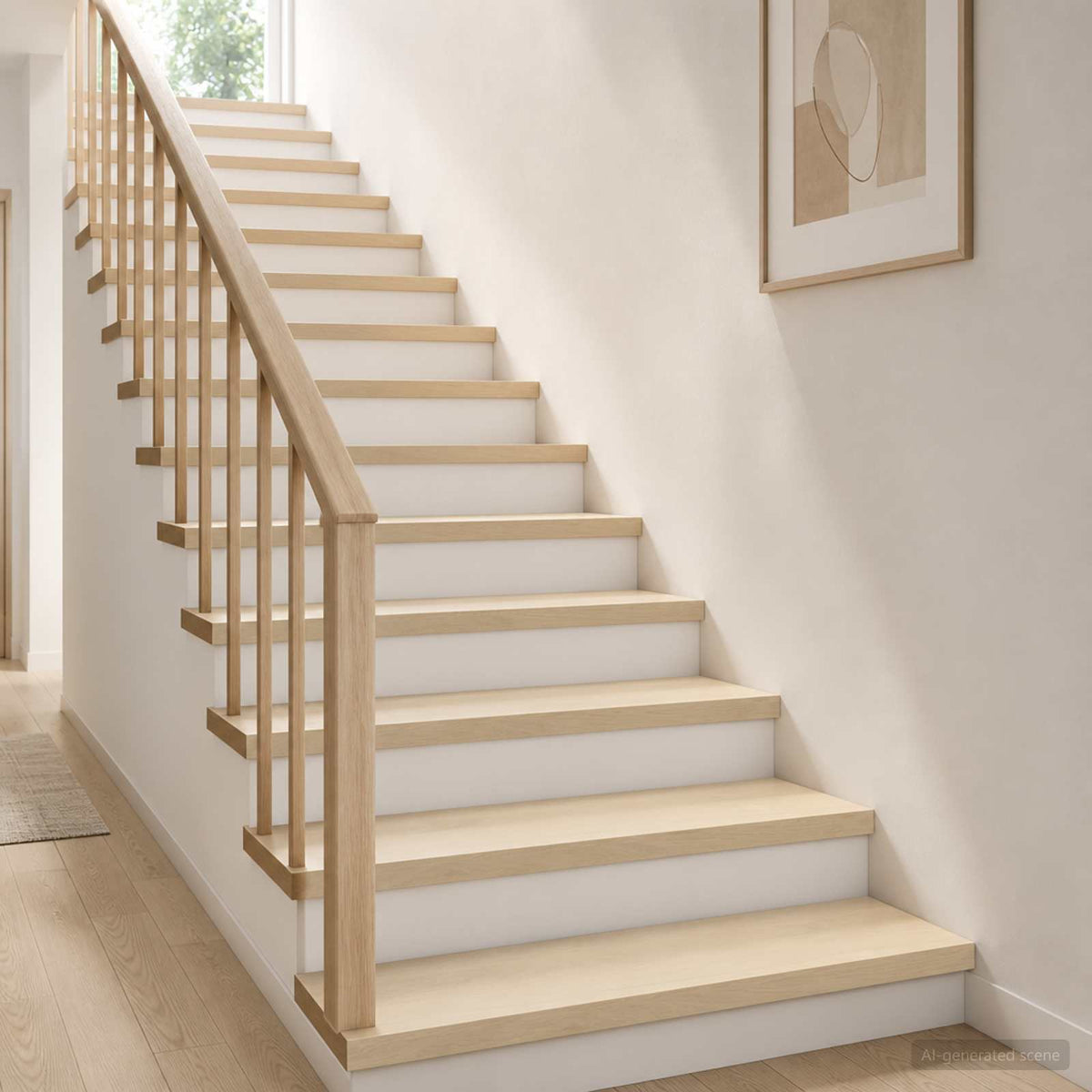 Stair Tread 4 pcs 80 x 30 x 2 cm White Solid Oak Wood