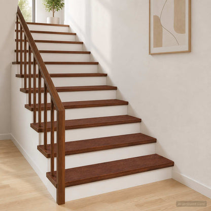 Stair Tread 4 pcs 90 x 30 x 2 cm Dark Brown Solid Oak Wood
