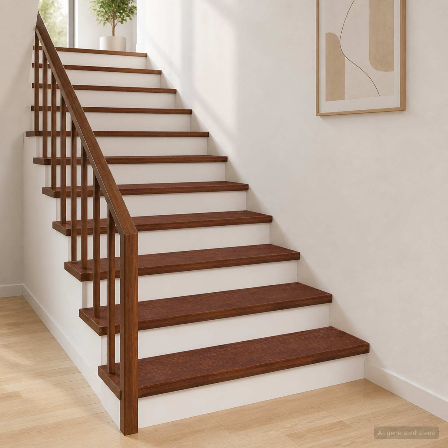 Stair Tread 4 pcs 80 x 25 x 2 cm Dark Brown Solid Oak Wood