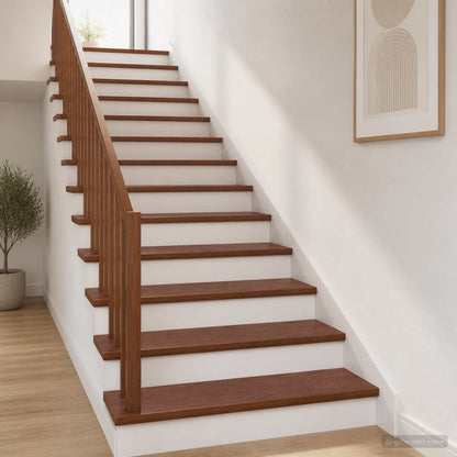 Stair Tread 4 pcs 110 x 30 x 2 cm Dark Brown Solid Oak Wood