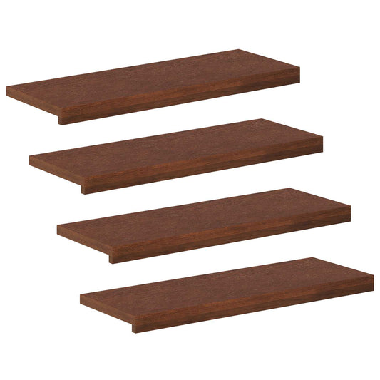 Stair Tread 4 pcs 70 x 30 x 2 cm Dark Brown Solid Oak Wood