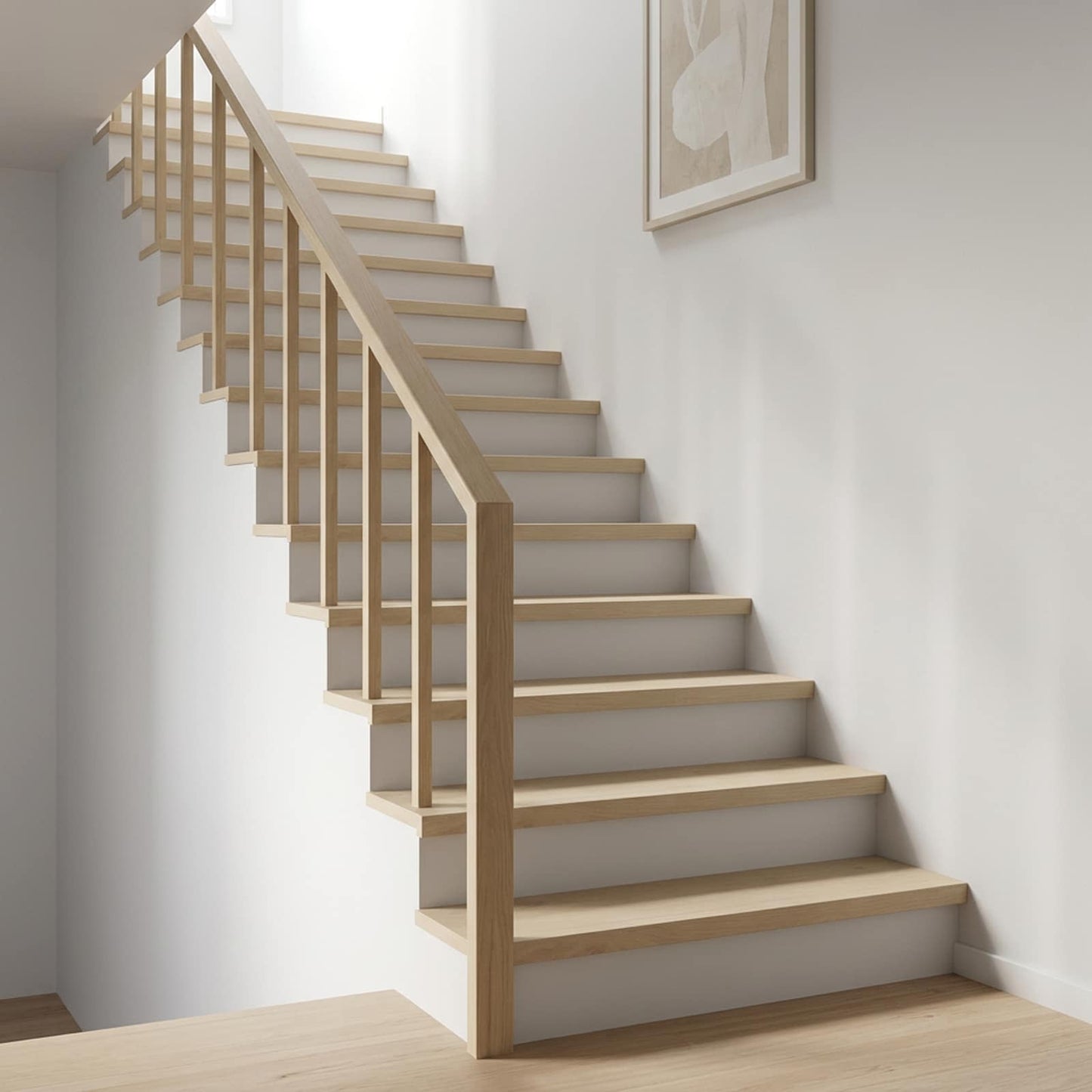 Stair Tread 8 pcs 120 x 30 x 2 cm White Solid Oak Wood