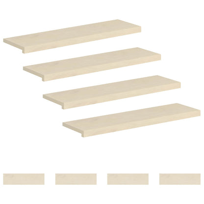 Stair Tread 8 pcs 90 x 30 x 2 cm White Solid Oak Wood