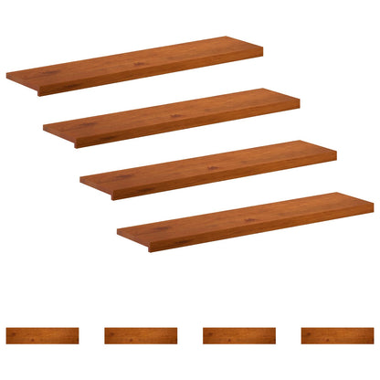 Stair Tread 8 pcs 110 x 30 x 2 cm Brown Solid Oak Wood