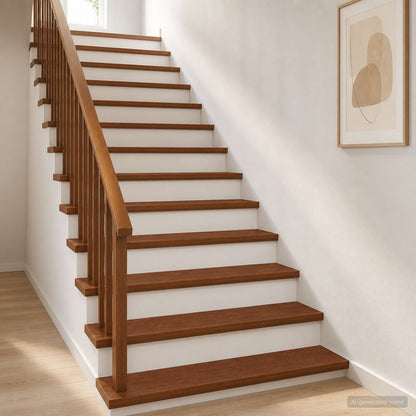 Stair Tread 8 pcs 120 x 25 x 2 cm Dark Brown Solid Oak Wood