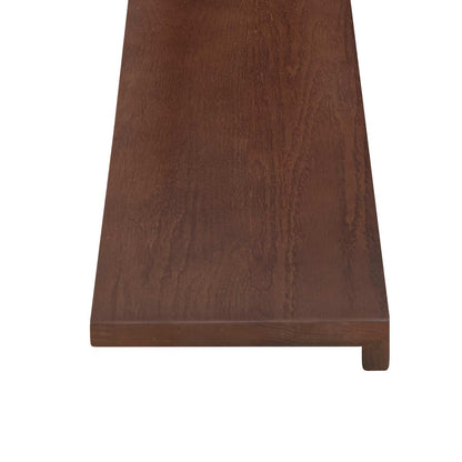 Stair Tread 8 pcs 120 x 30 x 2 cm Dark Brown Solid Oak Wood