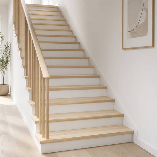 Stair Tread 12 pcs 80 x 30 x 2 cm White Solid Oak Wood