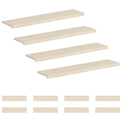 Stair Tread 12 pcs 120 x 25 x 2 cm White Solid Oak Wood
