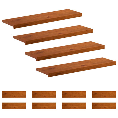 Stair Tread 12 pcs 100 x 30 x 2 cm Brown Solid Oak Wood