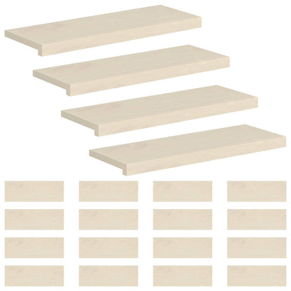 Stair Tread 20 pcs 70 x 25 x 2 cm White Solid Oak Wood