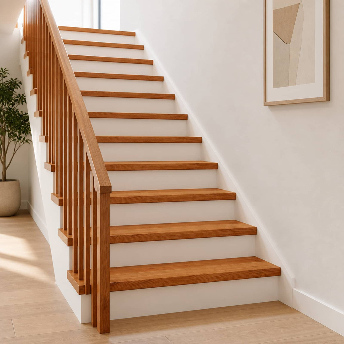 Stair Tread 20 pcs 100 x 30 x 2 cm Brown Solid Oak Wood