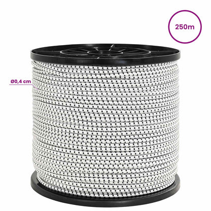 Bungee Cords 4 mm Black and White PP and Rubber