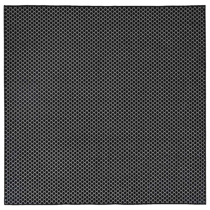 Rug ORIZ Black Mesh Pattern 240 x 240 cm 100% Polyester