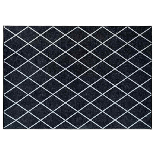 Rug ORIZ Black Diamond Pattern 200 x 280 cm 100% Polyester