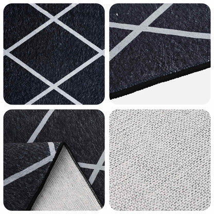 Rug ORIZ Black Diamond Pattern 240 x 340 cm 100% Polyester