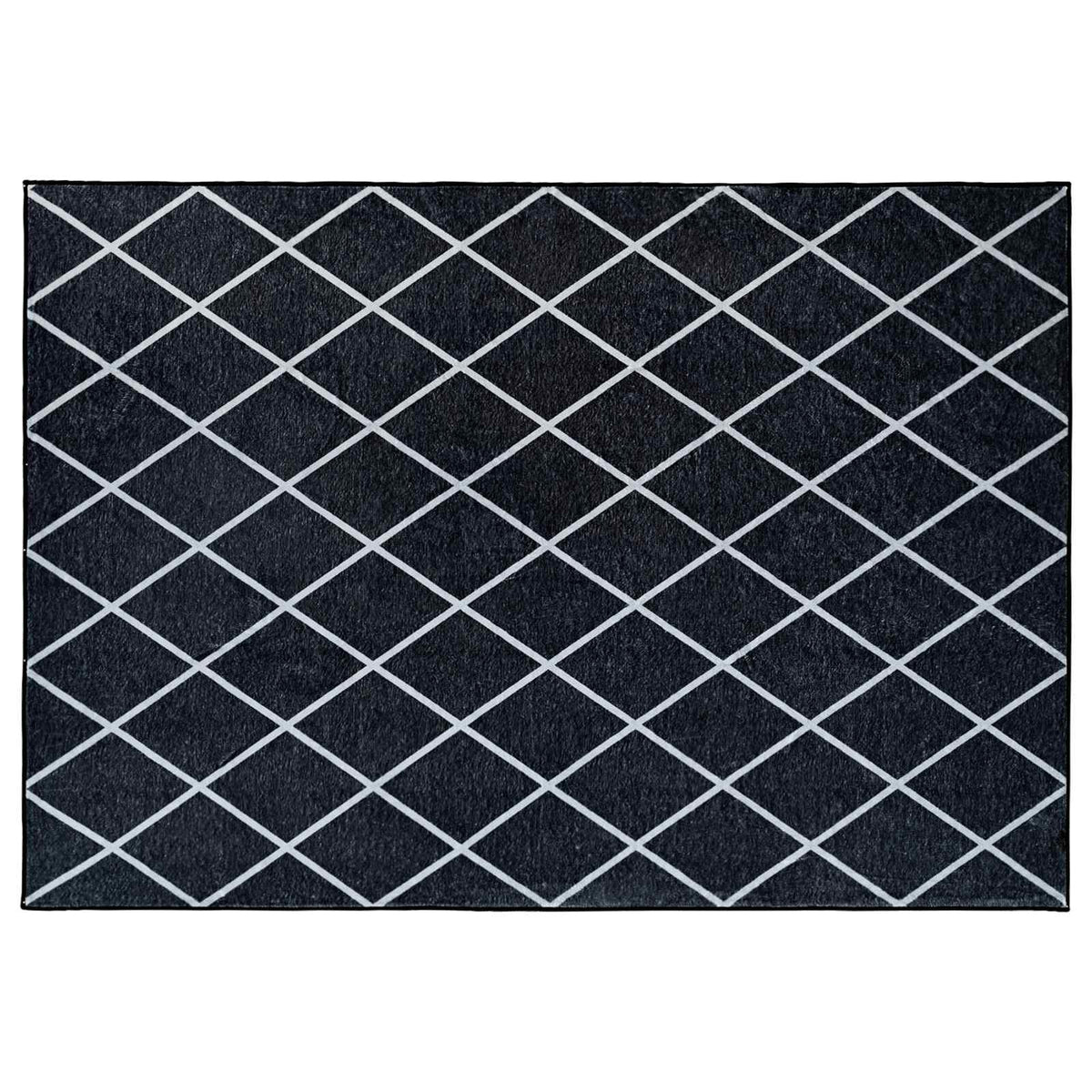 Rug ORIZ Black Diamond Pattern 240 x 340 cm 100% Polyester