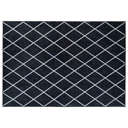 Rug ORIZ Black Diamond Pattern 240 x 340 cm 100% Polyester