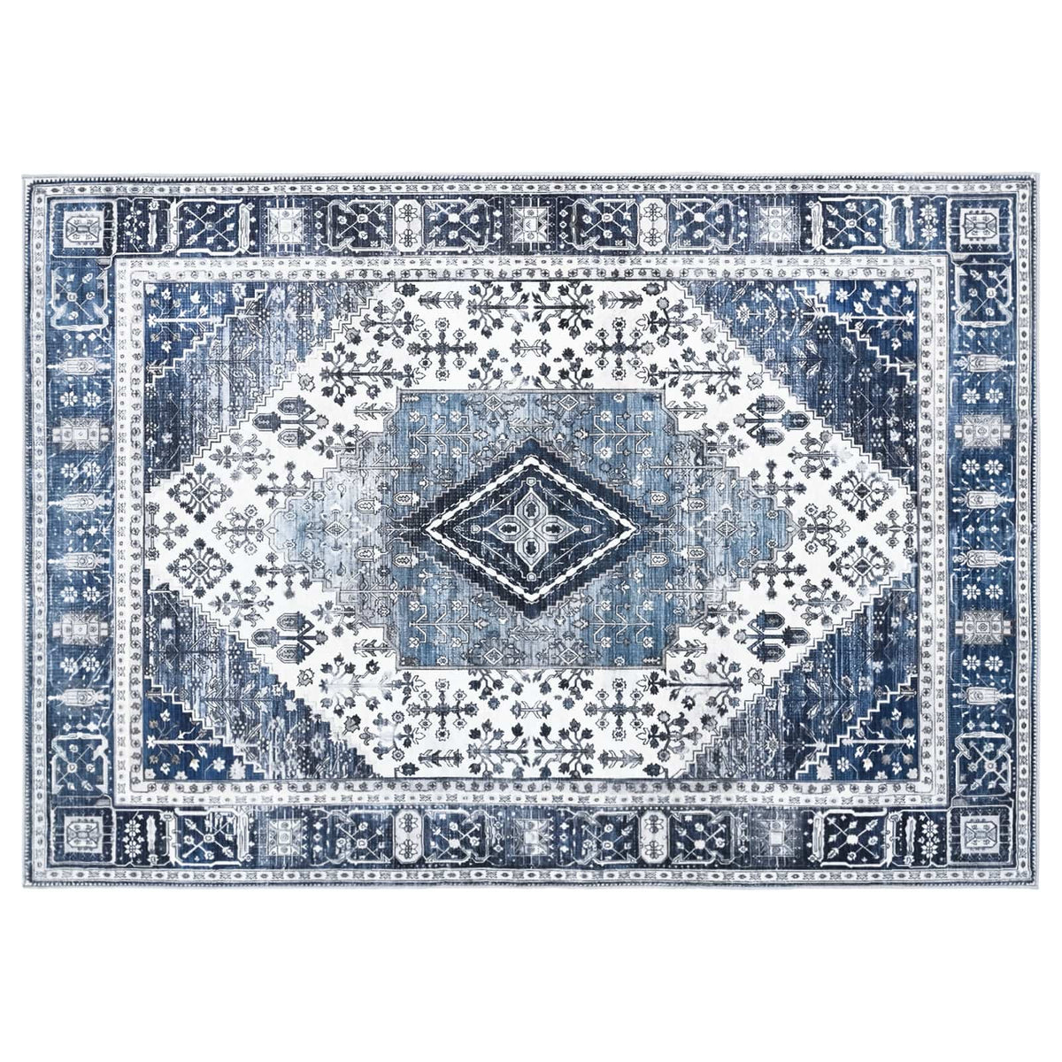 Rug ORIZ Dark Blue 240 x 340 cm 100% Polyester