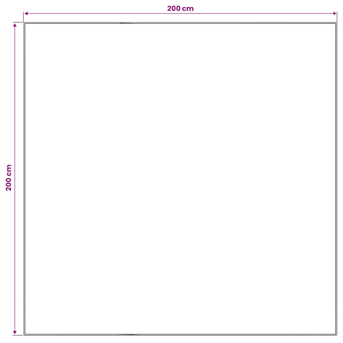 Rug ORIZ Red 200 x 200 cm 100% Polyester