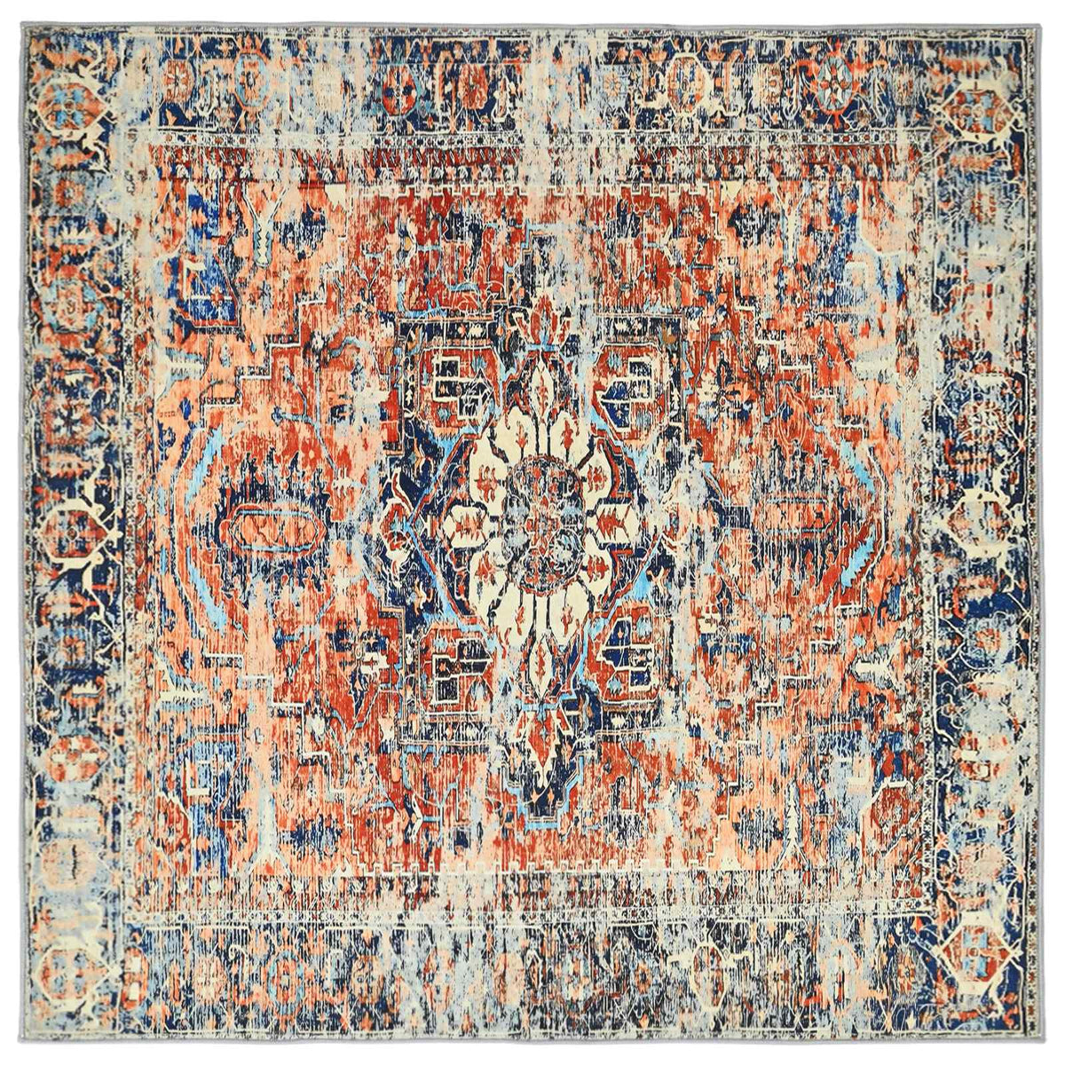 Rug ORIZ Orange 200 x 200 cm 100% Polyester