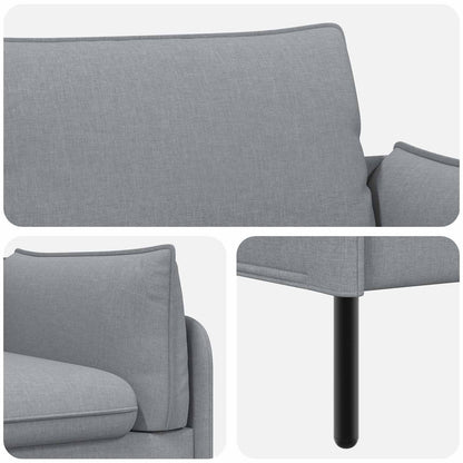 2-Seater Sofa Light Grey 188 x 81 x 89 cm Fabric