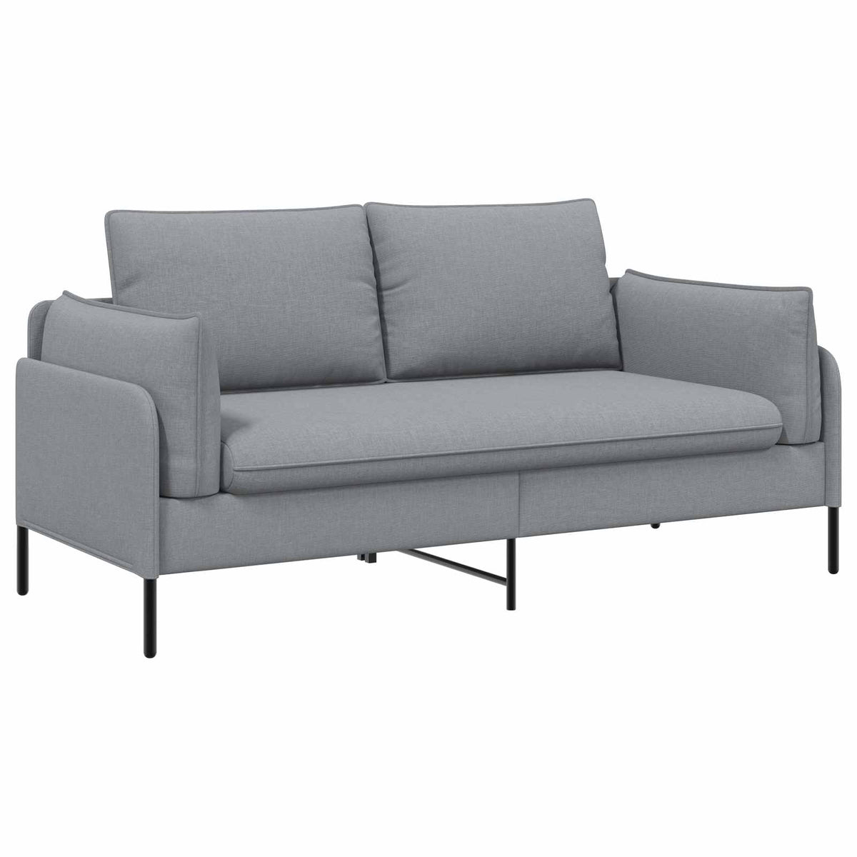 2-Seater Sofa Light Grey 188 x 81 x 89 cm Fabric