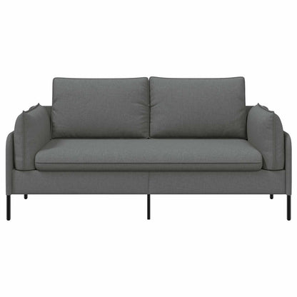 2-Seater Sofa Dark Grey 188 x 81 x 89 cm Fabric