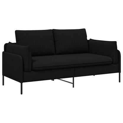 2-Seater Sofa Black 188 x 81 x 89 cm Fabric