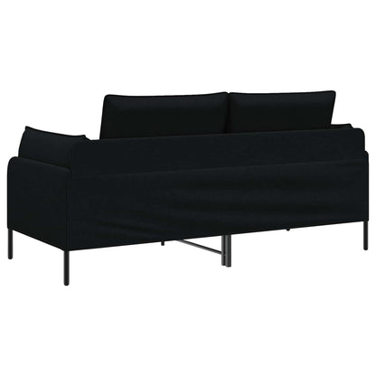 2-Seater Sofa Black 188 x 81 x 89 cm Fabric