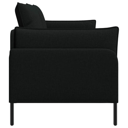 2-Seater Sofa Black 188 x 81 x 89 cm Fabric