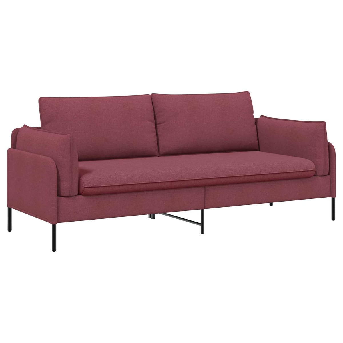 2-Seater Sofa Wine Red 188 x 81 x 89 cm Fabric