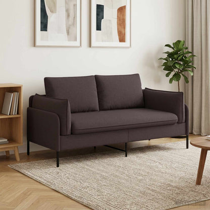 2-Seater Sofa Dark Brown 188 x 81 x 89 cm Fabric