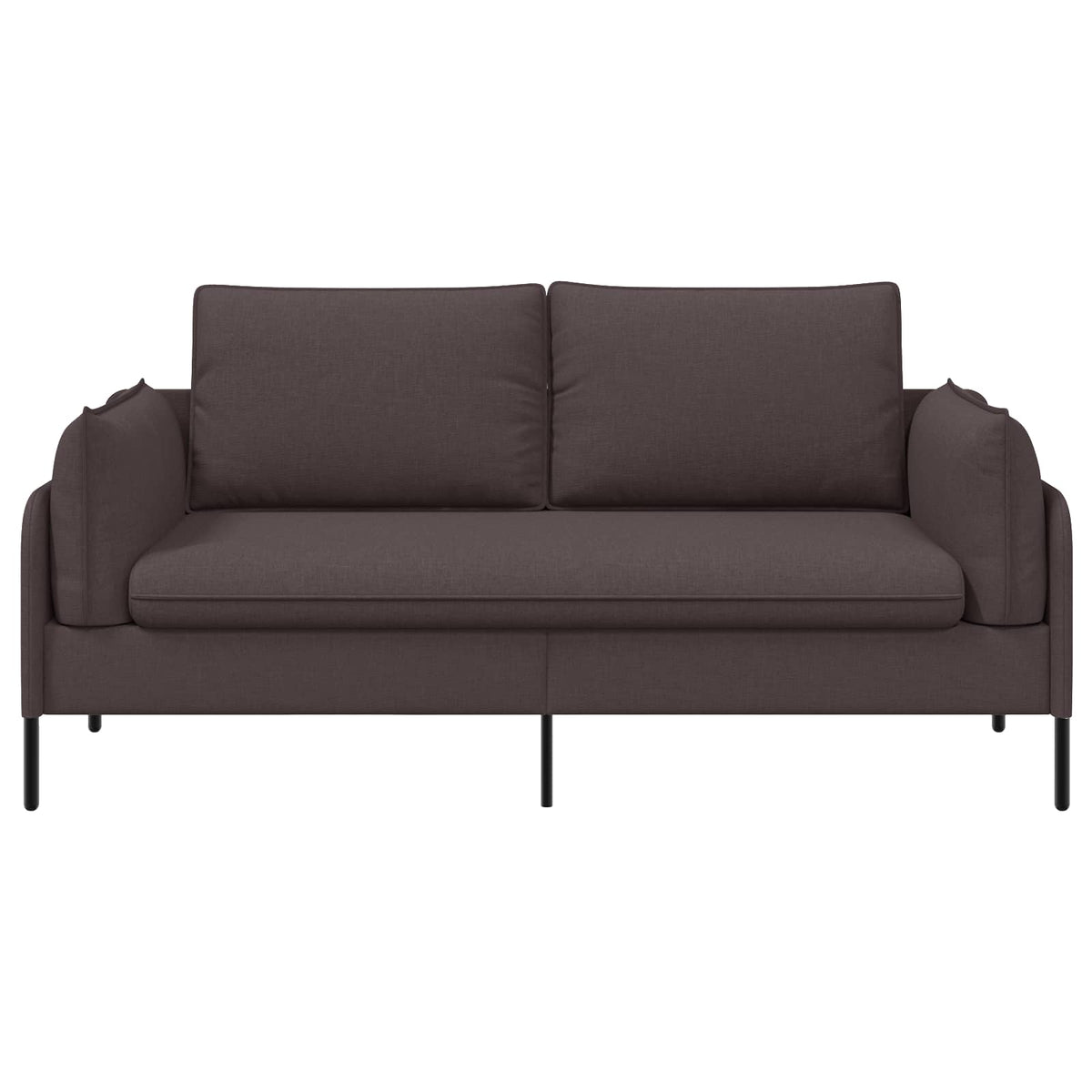 2-Seater Sofa Dark Brown 188 x 81 x 89 cm Fabric