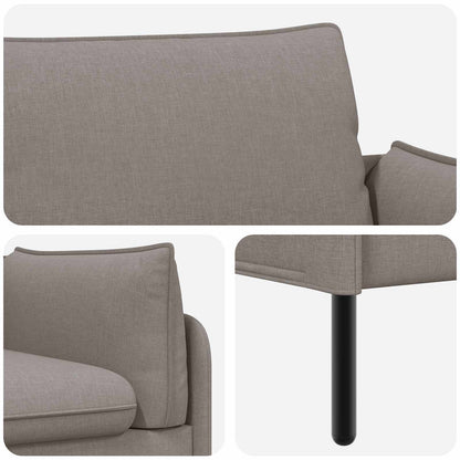 2-Seater Sofa Taupe 188 x 81 x 89 cm Fabric