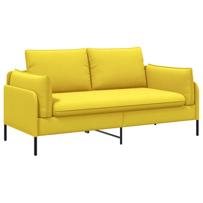 2-Seater Sofa Light Yellow 188 x 81 x 89 cm Fabric