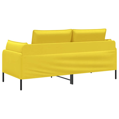 2-Seater Sofa Light Yellow 188 x 81 x 89 cm Fabric