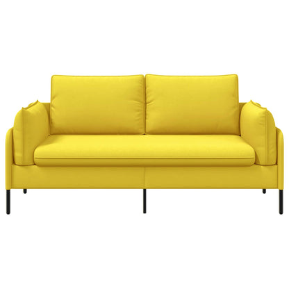 2-Seater Sofa Light Yellow 188 x 81 x 89 cm Fabric