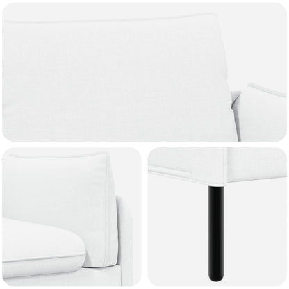 2-Seater Sofa White 188 x 81 x 89 cm Fabric