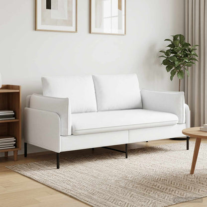 2-Seater Sofa White 188 x 81 x 89 cm Fabric