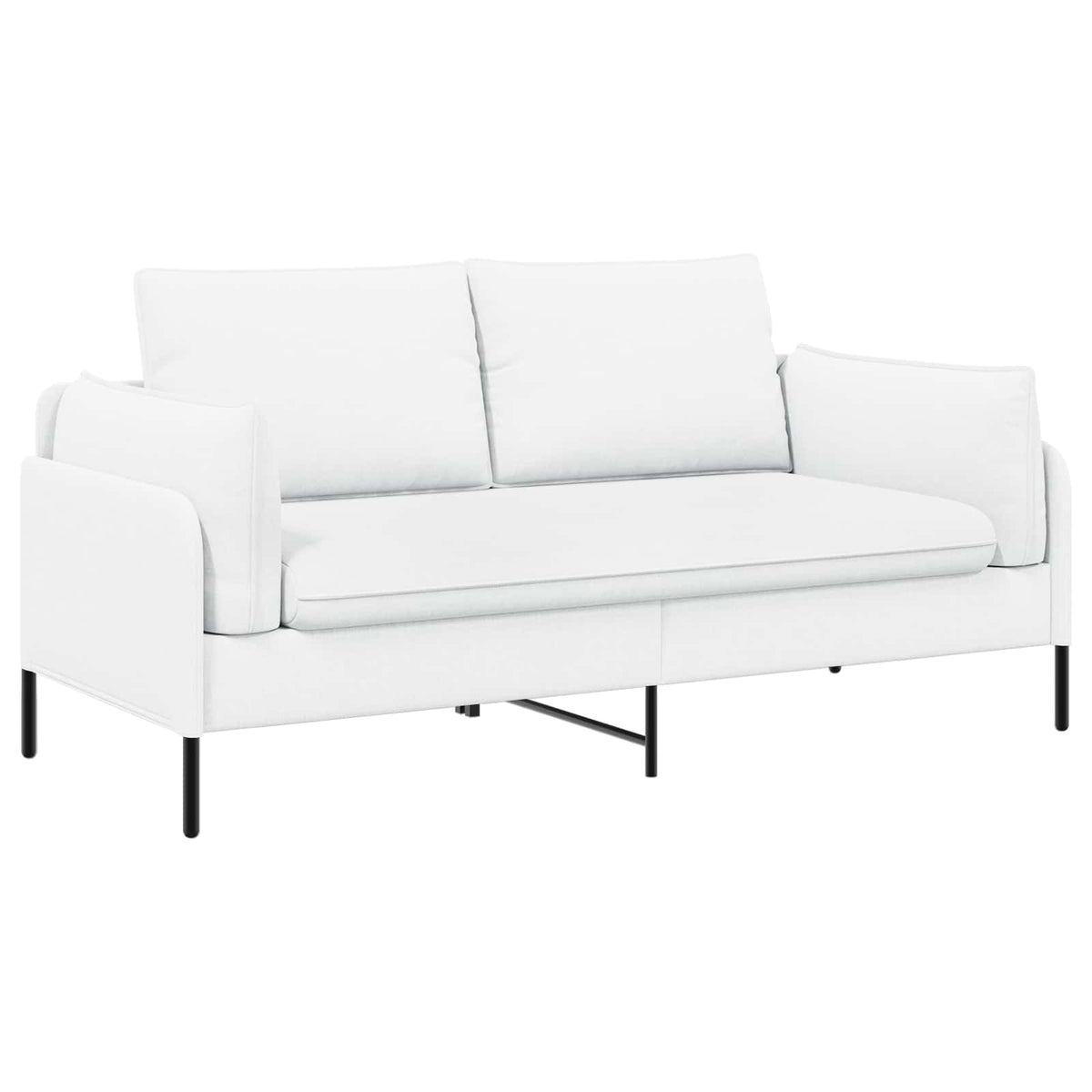 2-Seater Sofa White 188 x 81 x 89 cm Fabric