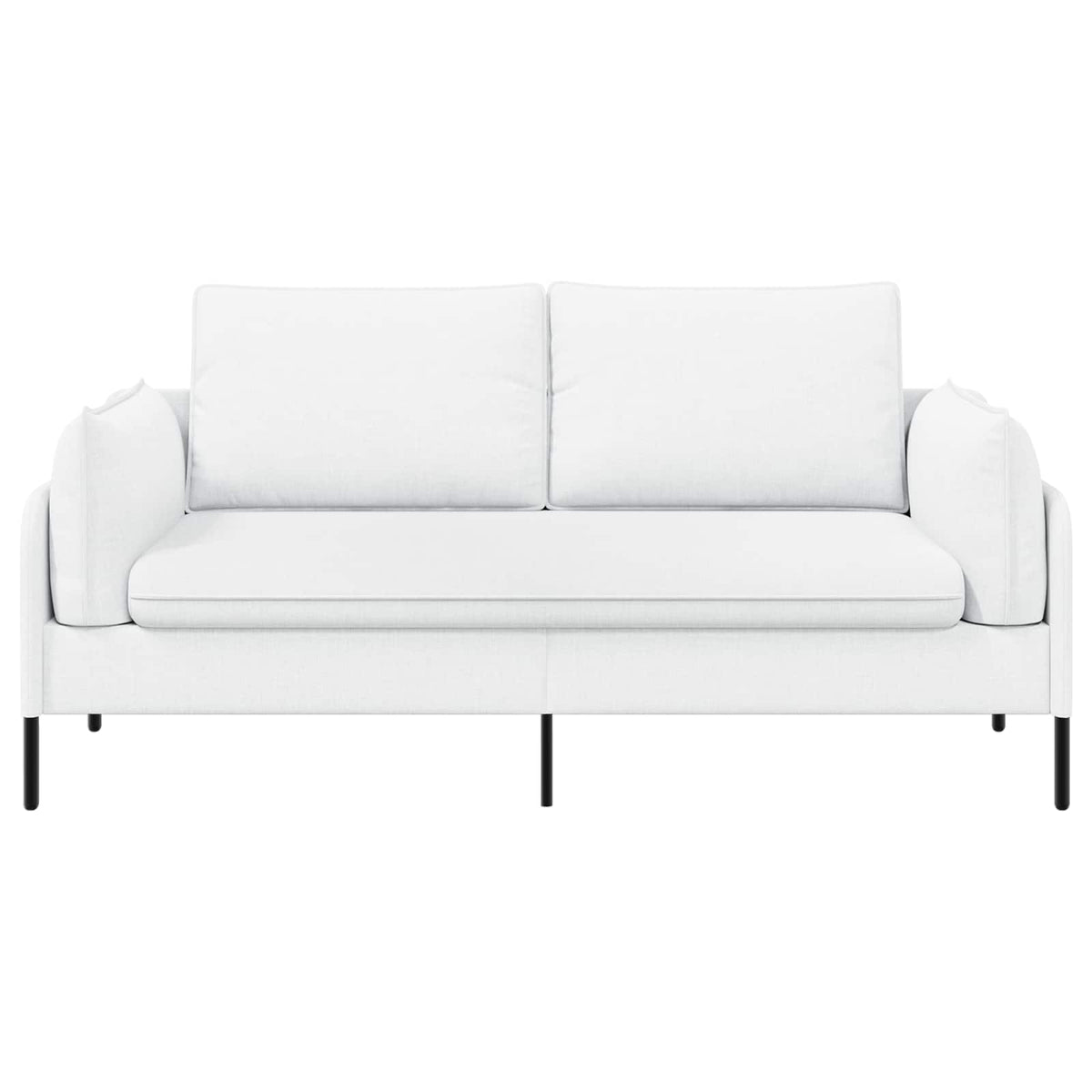 2-Seater Sofa White 188 x 81 x 89 cm Fabric