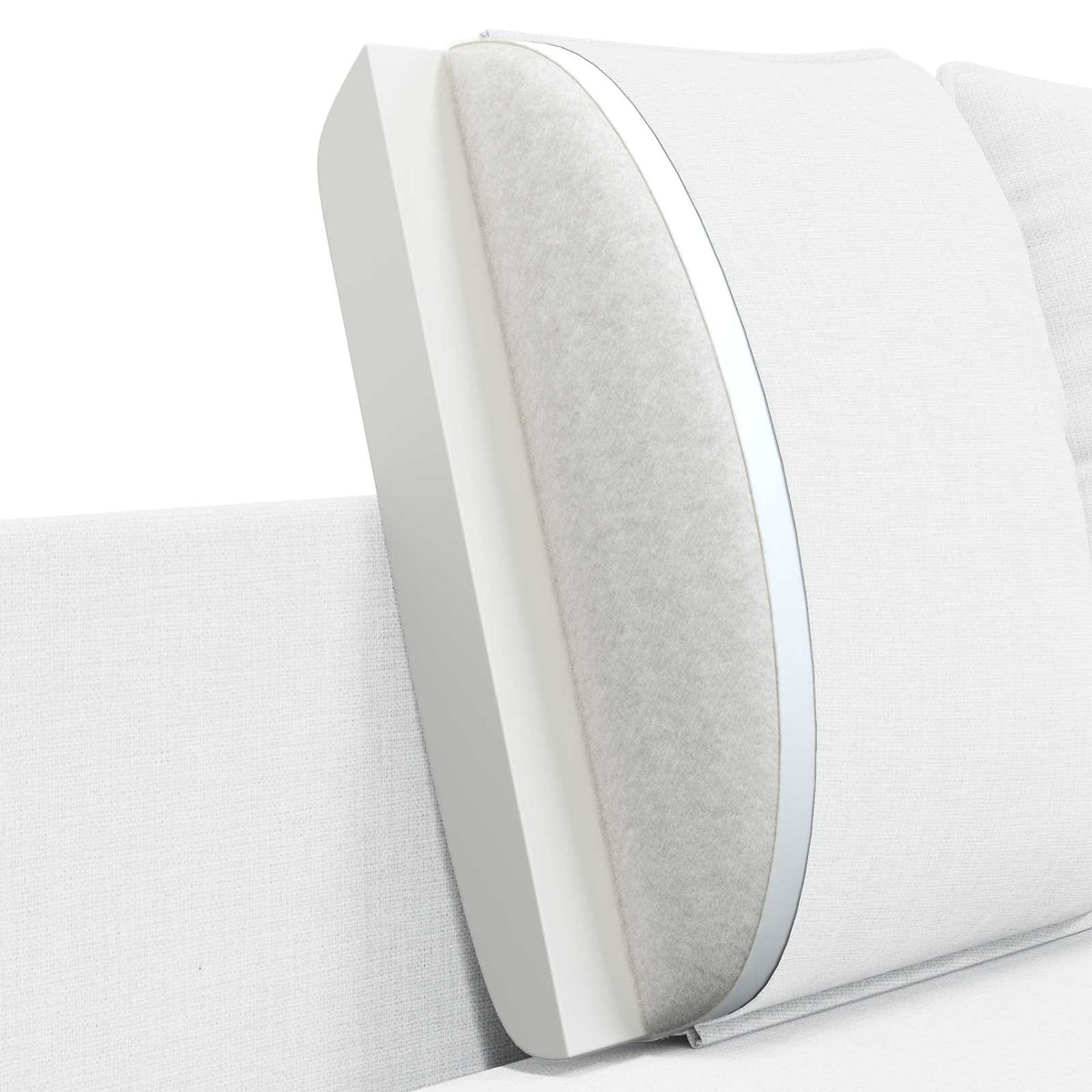 2-Seater Sofa White 188 x 81 x 89 cm Fabric