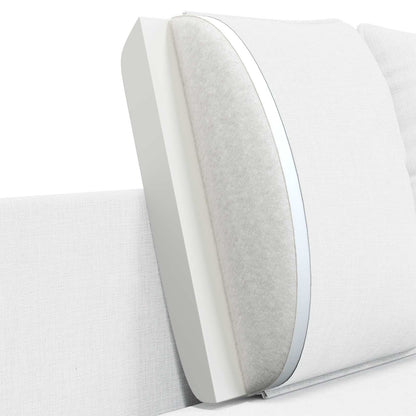 2-Seater Sofa White 188 x 81 x 89 cm Fabric