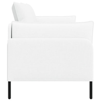 2-Seater Sofa White 188 x 81 x 89 cm Fabric