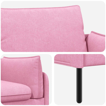 2-Seater Sofa Pink 188 x 81 x 89 cm Fabric